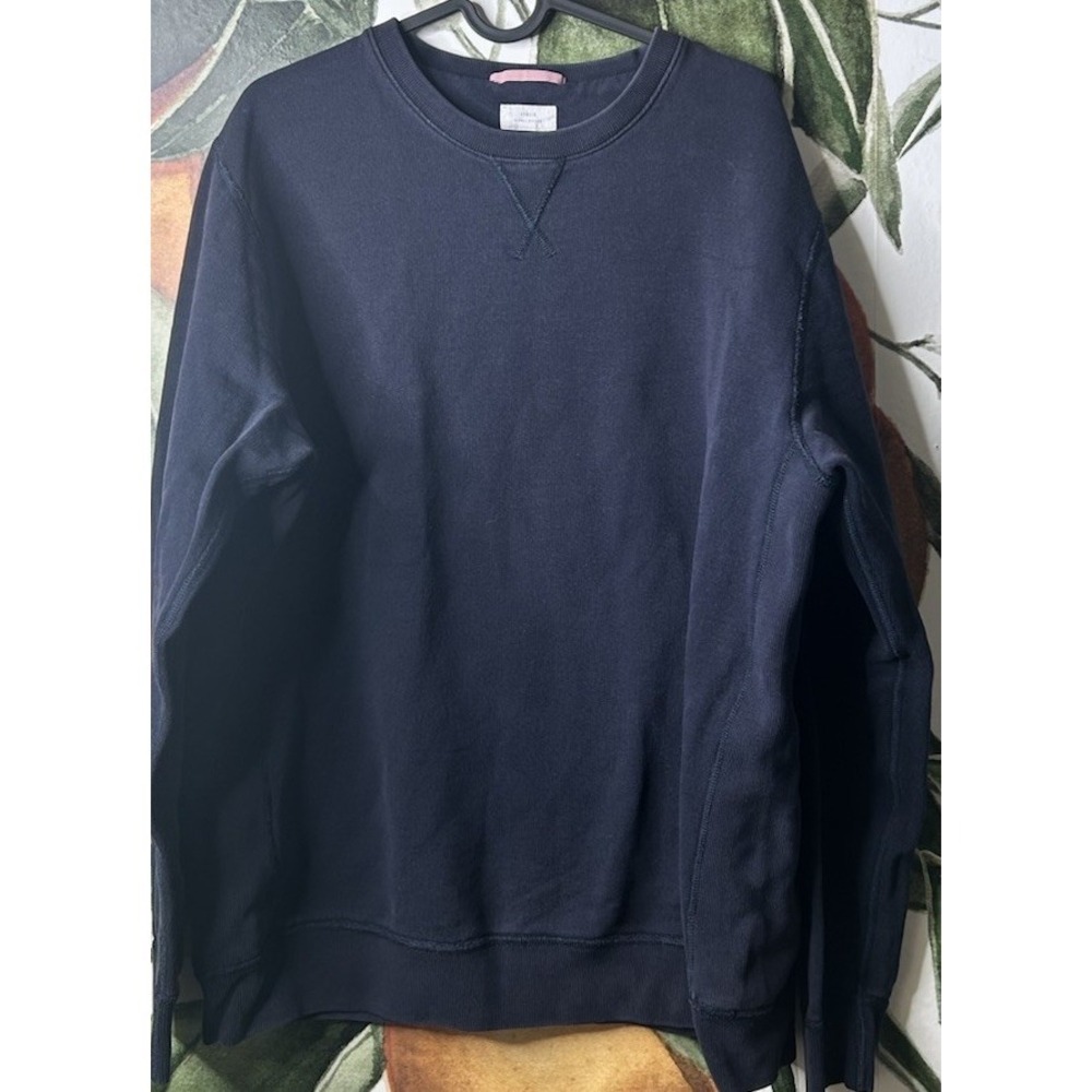 Apolis Global Citizen Sweatshirt Mens M Navy Blue Distressed Grunge Minimalist